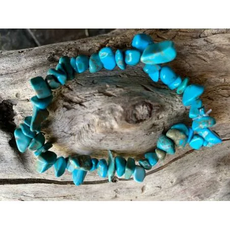 Bracelet Turquoise Baroque - Sagesse Ancestrale - Bijou lithothérapie Turquoise