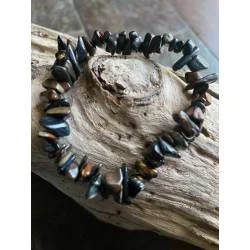 Bracelet Baroque Œil de Faucon - Vision Claire - Bijou lithothérapie bien-être