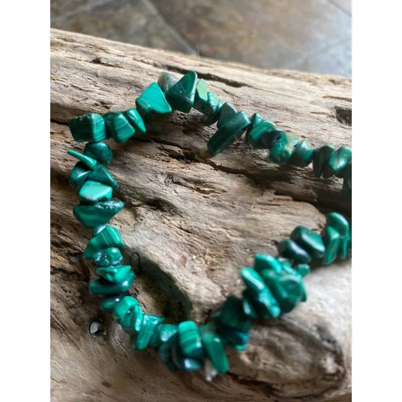 Bracelet baroque pierre Malachite - Bijou lithothérapie bien-être