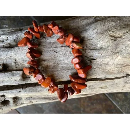 Bracelet Baroque Jaspe Rouge - Énergie et Vitalité - Bijou lithothérapie Jaspe