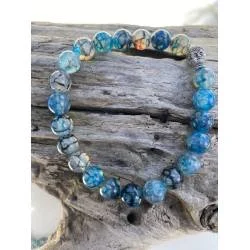 Bracelet Agate Dragon 8mm Bouddha - Sérénité - Bijou lithothérapie Agate