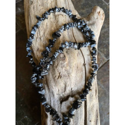 Sautoir Obsidienne Neige - Protection Énergétique | Hélène Riu