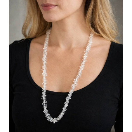 Sautoir Cristal de Roche | Bijou lithotherapie a Perpignan