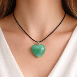 Pendentif Aventurine Coeur | Bijou lithotherapie a Perpignan