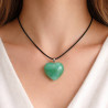 Pendentif Aventurine Coeur | Bijou lithotherapie a Perpignan