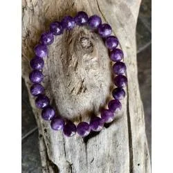 Bracelet Améthyste 8mm - Sérénité et Méditation - Bijou lithothérapie Améthyste
