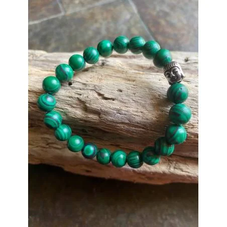 Bracelet Malachite Congo 8mm Guérison Confiance - Bijou lithothérapie bien-être