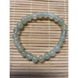 Bracelet Jade Chine 8mm Chance Prospérité - Bijou lithothérapie bien-être