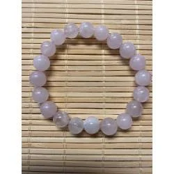 Bracelet Quartz Rose 10mm Amour Inconditionnel - Bijou lithothérapie Quartz