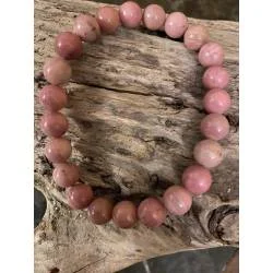 Bracelet Rhodonite Rose 8mm Amour de Soi - Bijou lithothérapie bien-être