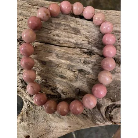 Bracelet Rhodonite Rose 8mm Amour de Soi - Bijou lithothérapie bien-être