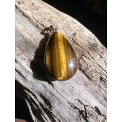 Pendentif Œil de Tigre Protection Confiance - Bijou lithothérapie bien-être
