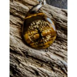 Pendentif Œil de Tigre Arbre de Vie - Bijou lithothérapie bien-être