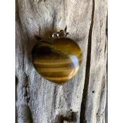 Pendentif Œil de Tigre avec Cordon Protection - Bijou lithothérapie bien-être