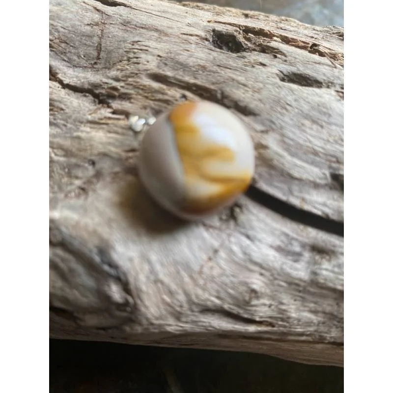 Pendentif Jaspe Mookaïte - Pierre Australie Courage - Bijou lithothérapie Jaspe