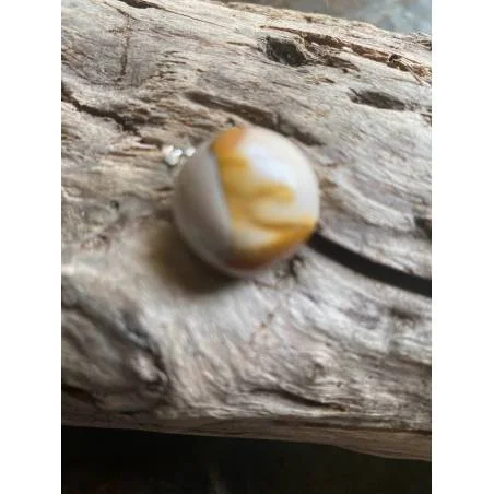 Pendentif Jaspe Mookaïte - Pierre Australie Courage - Bijou lithothérapie Jaspe