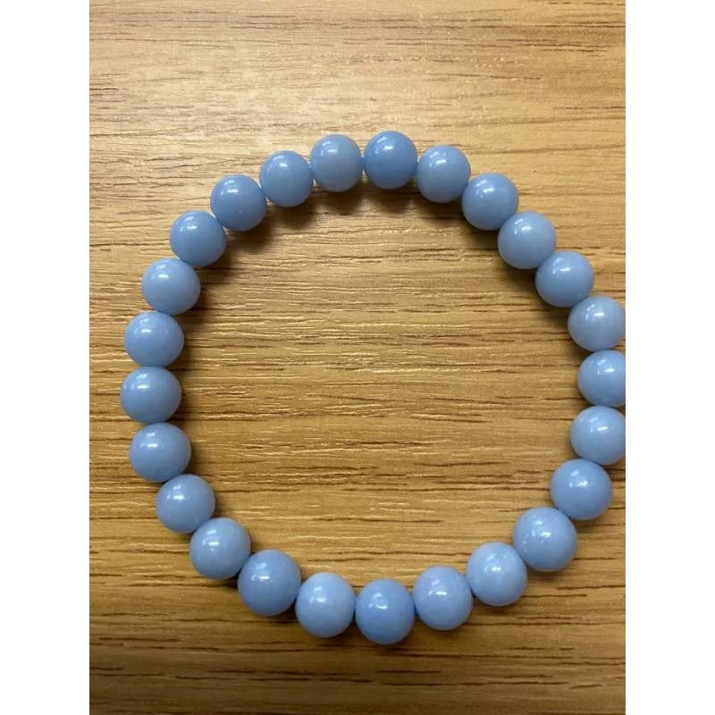 Bracelet Angélite Pérou - Communication Spirituelle - Bijou lithothérapie bien-être