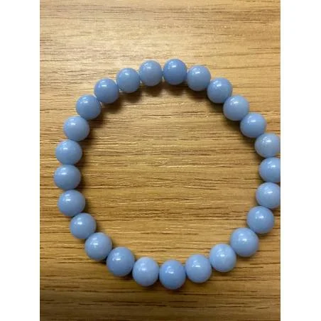 Bracelet Angélite Pérou - Communication Spirituelle - Bijou lithothérapie bien-être