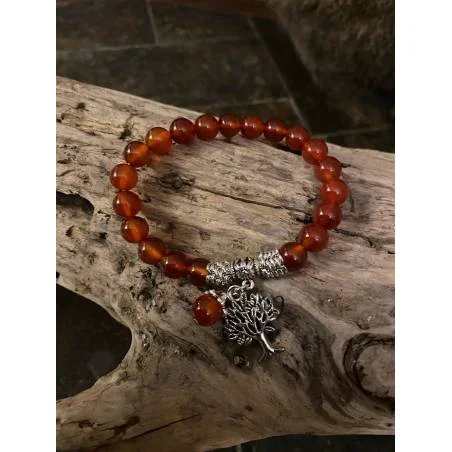 Bracelet Agate Feu - Pierre Énergie et Confiance - Bijou lithothérapie Agate