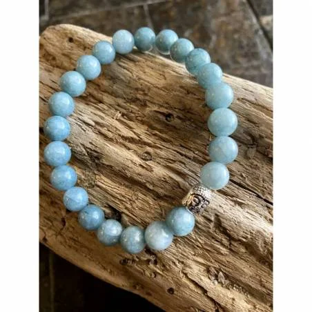 Bracelet Aigue-Marine - Pierre Communication et Sérénité - Bijou lithothérapie bien-être