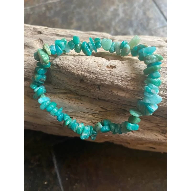 bracelet baroque pierre amazonite Russie - Bijou lithothérapie bien-être